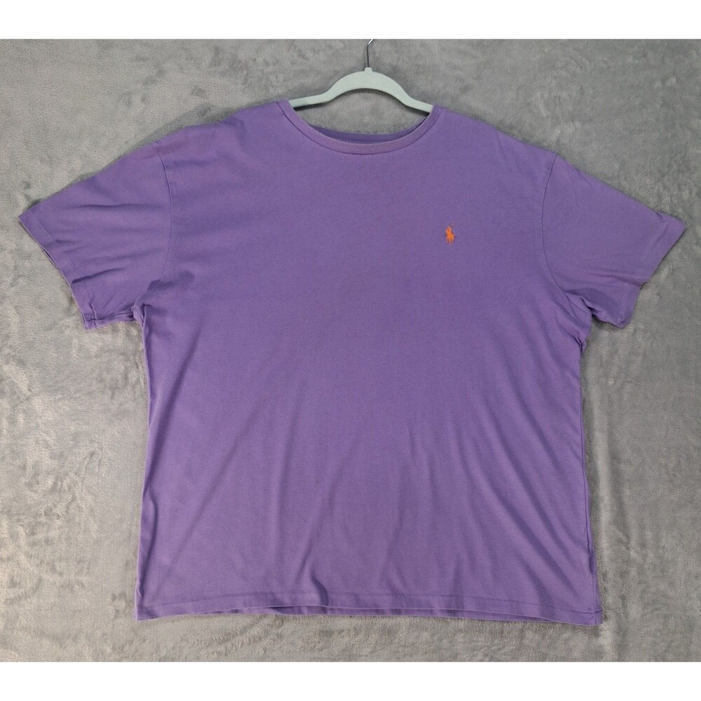 Polo Ralph Lauren Men's XL Cotton T-Shirt Purple Orange Pony
